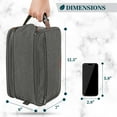 thumbnail image 5 of Pavilla Toiletry Bag, Mens Dopp Kit Bag, Canvas Travel Toiletry Bag, Water Resistant Shaving Bathroom Organizer for Travel, Gym, Shower Toiletries Storage for Grooming Accessories (Extra Large, Grey), 5 of 8