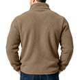 thumbnail image 4 of qafoshin Men's Fleece Half Zip Pullover Sweatshirts Fall Winter Casual Long Sleeve Solid Color Warm Tops, 4 of 7