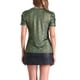 thumbnail image 3 of Camiseta casual de mujer con brillo, cuello redondo, mangas abullonadas y diseño retorcido XL verde dorado, 3 of 6