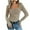 Coffee, variant on ​Women Blouses Long Sleeve Square Neck Slim Fit Top, Striped Comfortable Stretchy Fabric Versatile Casual to Semi-Formal Wear & Style