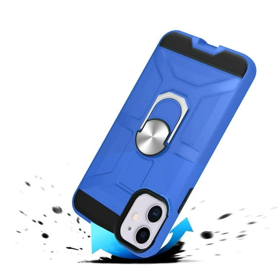 For Apple iPhone 13 Pro (6.1") Stand Kickstand Ring Holder [360° Rotating] Armor Dual Layer Work with Magnetic Car Mount Cover ,Xpm Phone Case [ Blue ]