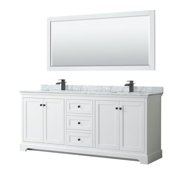 Wyndham Collection Wcv232380dcmunsm70 Avery 80" Free Standing Double Basin Vanity Set -