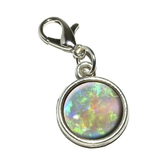 Opal October Birthstone - Faux Resin Bracelet Charm