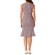 thumbnail image 3 of INSPIRE CHIC Vestido Elegante Sin Mangas de Cuello Barco de Tweed a Cuadros para Mujeres en Rojo Vino, 3 of 6
