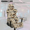 thumbnail image 5 of SCRAWLGOD Vintage Running Horse Print Beige Print Gaming Chair Cover with Armrest Cover, Universal Rotating Chair Cover Anti Slip Computer Chair Slipcovers Gaming Chair Protection with Elastic Band, 5 of 7