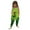 Green, variant on BOOMNY Children Clover Suit Home Clothes Girls Suspenders Jumpsuit Haren Pants Toddler Soft Dailywear 1-2 Years