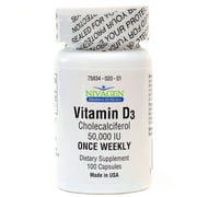 Nivagen Pharmaceuticals Vitamin D3 50,000 IU 100 ea (Pack of 2)