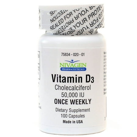 Nivagen Pharmaceuticals Vitamin D3 50,000 IU 100 (Best Time To Take Vitamin D 50000 Iu)