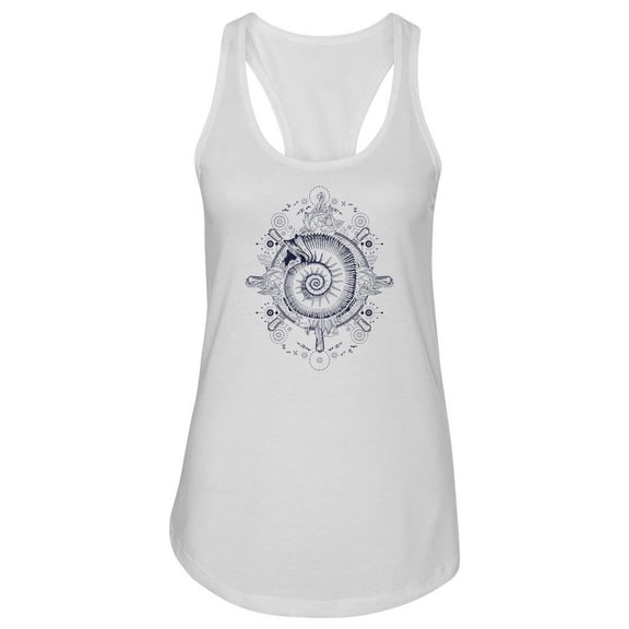 Seashell Art Tank Women -Image by Shutterstock, Female x-Small