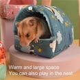 thumbnail image 5 of Ympkerial Cozy Small Animal Bed House Hideout with Tunnel Washable Fleece for Guinea Pigs Rabbits Hedgehogs Ferrets Chinchillas and Hamsters Indoor Use, 5 of 5