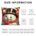 thumbnail image 5 of COMIO  Vintage Christmas Pillow Covers Santa Claus Snowman Gingerbread Hot Cocoa Red Christmas Pillows Decorative Throw Pillows Cases Decorations Winter Holiday Decor for Home Couch, 5 of 5