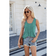 thumbnail image 5 of Camisetas Sin Mangas Plisadas de Verano para Mujer XXL Verde Guisante, 5 of 8