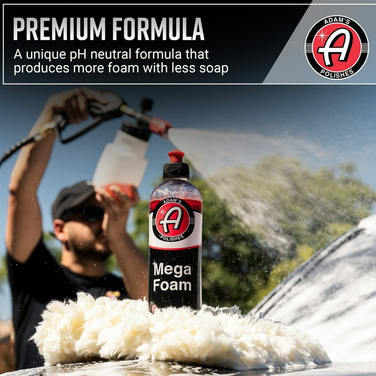 Adam's Mega Foam Shampoo, pH Neutral, High Detailing Suds, Foam
