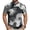 Gray, variant on Mens Cycling Jersey Cycling Shirt Short Sleeve Bike Riding Shirt, Tactical Camouflage Sportswear with 3 Rear Pockets, Breathable Quick Dry Top for Biking, Stand Collar Training Shirt