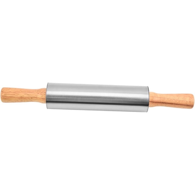 Rodillo Para Masa De Acero Inoxidable 17.08 Pulgadas Rodillo Para Repostería Pizza Pan Herramienta Antiadherente Fácil De Limpiar Y Usar