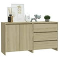thumbnail image 4 of vidaXL Sideboard 2 Piece Engineered Wood Side Cabinet Furniture Multi Colors, 4 of 25