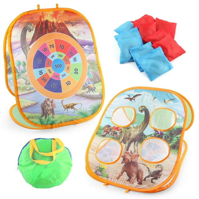 Kyusrd Foldable Kids' Game Board With 8 Colorful Toss Bags Easy To Carry Outdoor