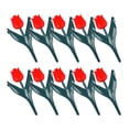 thumbnail image 1 of LOVIVER 10Pcs Garden Edging Fake s Lawn Edging for Driveway Lawn Ornament Red Flower, 1 of 8