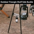 thumbnail image 4 of Deyuer Triangle Rack Buckle Hole Design High Hardness Good Toughness Stable Easy to Install Hanging Items Stainless Steel Camping Triangle Shelf Side Buckle Outdoor Accessory,Black, 4 of 7