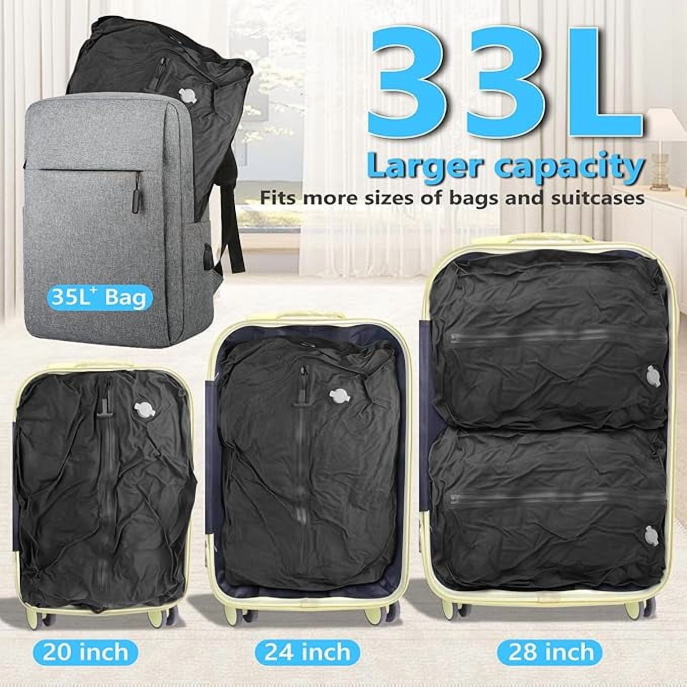 Vacuum Bags for Travel Luggage with Wireless Pump, Revolutionary Reusable Compression Bags