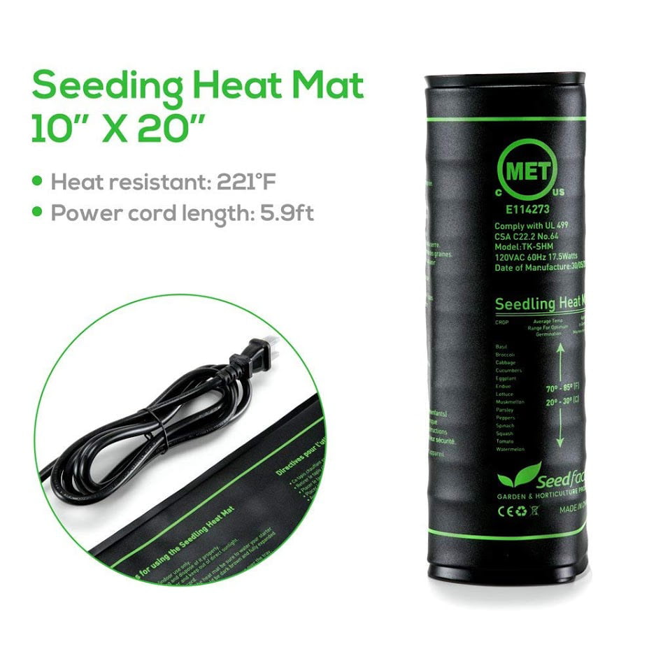 Seedfactor Waterproof Seedling Heat Mat Seed Starter Pad Germination Propagation 