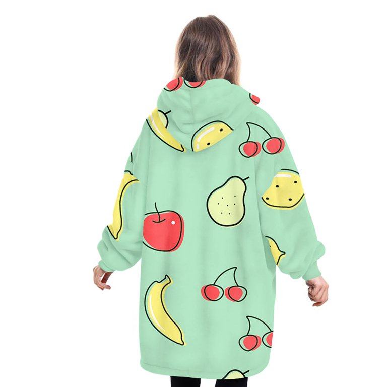 Dewadbow Adult Kid Oversized Hoodie Blanket Fluffy Oodie Blanket Hoodie -  Walmart.com