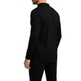 thumbnail image 4 of Mens Long Sleeve Golf Shirts 3 Button Collared Performance Shirt Lightweight Quick Dry Stretch Top for Golf Work Office,L,Black, 4 of 10