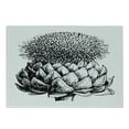 thumbnail image 1 of Artichoke Cutting Board, Vintage Illustration of a Flowering Perennial Plant Fresh Growth Art, Decorative Tempered Glass Cutting and Serving Board, Small Size, Black and White, by Ambesonne, 1 of 1