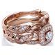 thumbnail image 4 of JeenMata Anillo de Filigrana de Diamantes Eduardianos con Diamantes Redondos Estilo Art Déco, Anillo de Bodas Engastado en Oro Rosa de 10 K, 4 of 6