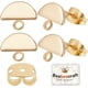 thumbnail image 1 of 1 caja de 20 piezas de aretes chapados en oro de 18 quilates, postes de semicírculo con aro y 20 cierres para hacer aretes tú mismo., 1 of 5