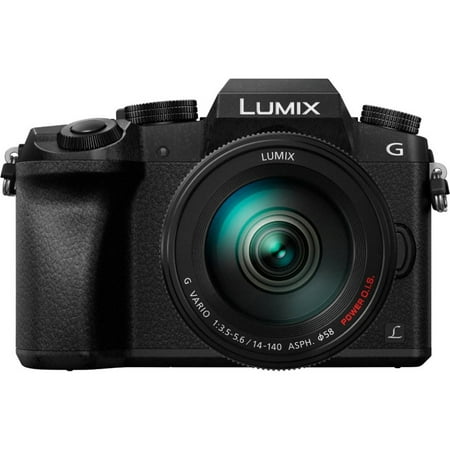 Panasonic LUMIX G7 Interchangeable Lens 4K Ultra HD Black DSLM Camera with 14-140mm Lens