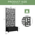 thumbnail image 5 of MAYEERTY Planter Box with Trellis Iron Black Rectangle 72x35x16in 3-Piece Set, 5 of 6
