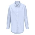 thumbnail image 3 of Kovlvoll Womens Shirts Long Sleeve Lapel Collared Button down Shirt Loose Casual Lightweight Comfy Solid Color Tops, 3 of 6