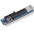 thumbnail image 2 of Methold Adaptador de tarjeta elevadora PCIE PCIE X1 a PCI-E X4, Cable de extensión SATA USB 3,0, extensor de tarjeta elevadora, tarjeta adicional PCI Cables de audio/vídeo, 2 of 6