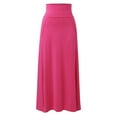 thumbnail image 3 of Women's Double Split Maxi Long Skirt Flowy Elegant Two Side Slit Casual Comfortable Stretchy Waistband Lightweight Summer, 3 of 3