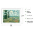 thumbnail image 2 of Poppy Fields near Argenteuil France - From an Original Color Painting by Claude Monet c.1875 - Fine Art Rolled Canvas Print 20in x 26in, 2 of 4