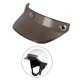 thumbnail image 4 of Visera para casco de motocicleta con 3 broches, estilo retro, abierta, para sol Café, 4 of 8