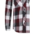 thumbnail image 4 of Men's Casual Plaid Flannel Woven Long Sleeves Button Down Shirt, 4 of 4