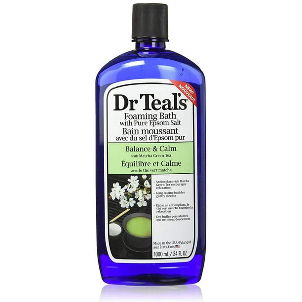 Dr. Teal's Pure Epsom Salt Matcha Green Tea Relaxing Foam Bubble Bath