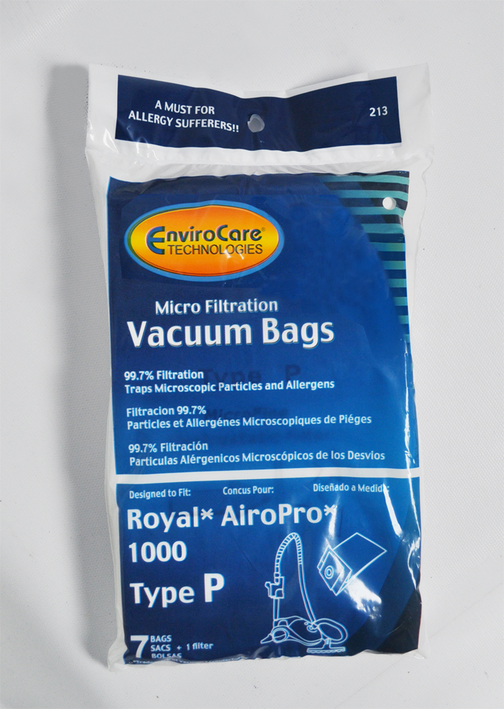 Royal Canister Type P Canister Vacuum Cleaner Bags, EnviroCare