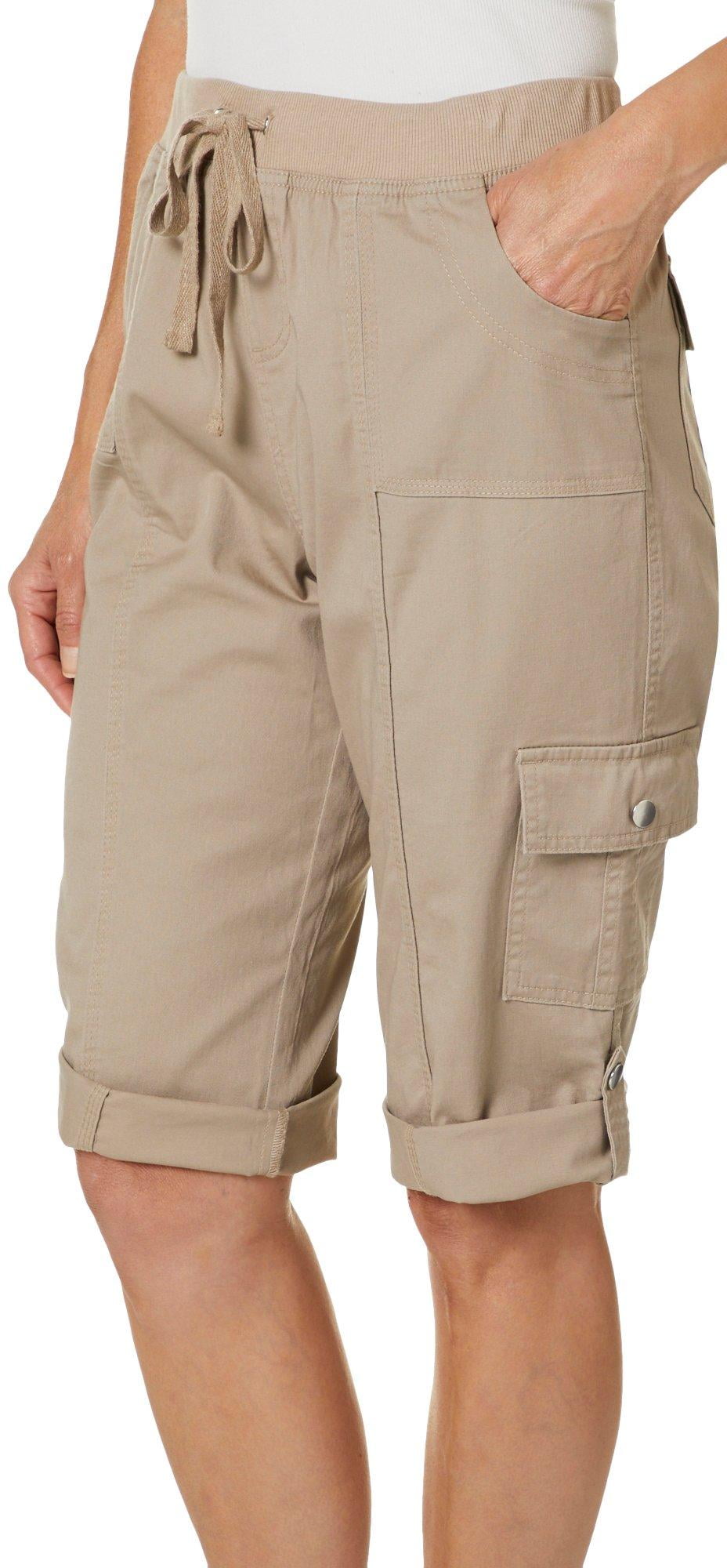 Fresh Womens Solid Pull On Skimmer Shorts