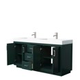 thumbnail image 3 of Wyndham Collection Miranda 72" Wood Double Bathroom Vanity - Black/Gray, 3 of 7