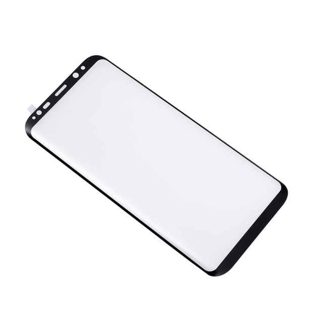 EeaseMX Protector de pantalla de vidrio templado a prueba de explosiones, cobertura total, 0,2 mm, dureza 5D 9H, para Galaxy S8 Plus (negro)
