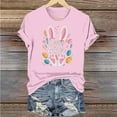 thumbnail image 6 of AGWOLF Easter Shirt Women 2025 Easter Eggs Happy Easter Print Tshirts Short Sleeves Crewneck Shirt for Teen Girl Easter Teacher Shirt Easter Bunny Shirt Women, 6 of 6