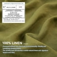 thumbnail image 2 of Simple&Opulence 100% Linen Sheet Set-Pure Linen Bedding Sheet-4 Pieces (1 Flat Sheet,1 Fitted Sheet,2 Pillowcase)-Embroidery Collection,Soft & Cozy,Cooling Bedding- King Size, Olive Green, 2 of 9