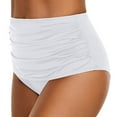 thumbnail image 3 of Women‘S High Waisted Swim Bottom Ruched Bikini Tankini Swimsuit Briefs, 3 of 4