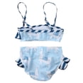 thumbnail image 2 of Styles I Love Baby Toddler Girl Lovely Alpaca Blue Swimsuit Bathing Beach Pool Party Bikini Swimwear (Bikini, 80/6-12 Months), 2 of 6