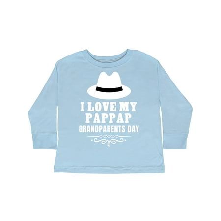 

Inktastic Grandparents Day I Love My Pappap Gift Toddler Boy or Toddler Girl Long Sleeve T-Shirt