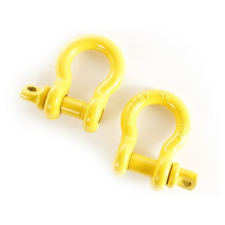 Rugged Ridge 11235.15 D-Ring Shackle Kit, 3/4 inch, Yellow, Pair