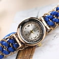 thumbnail image 4 of Reloj de cuarzo para mujer, relojes para mujer, reloj de pulsera analógico de cuarzo con cuerda de punto y cadena, reloj de cuarzo, 4 of 4